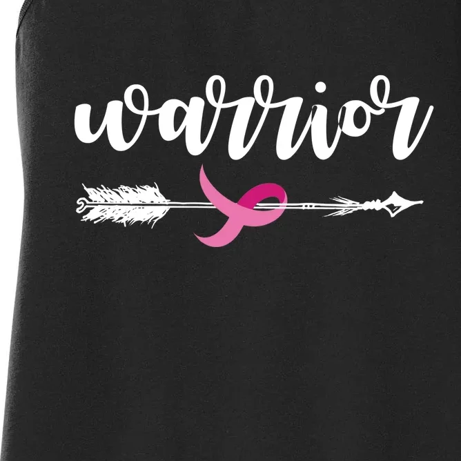 Breast Cancer Awareness Warrior Pink Ribbon Women's Racerback Tank