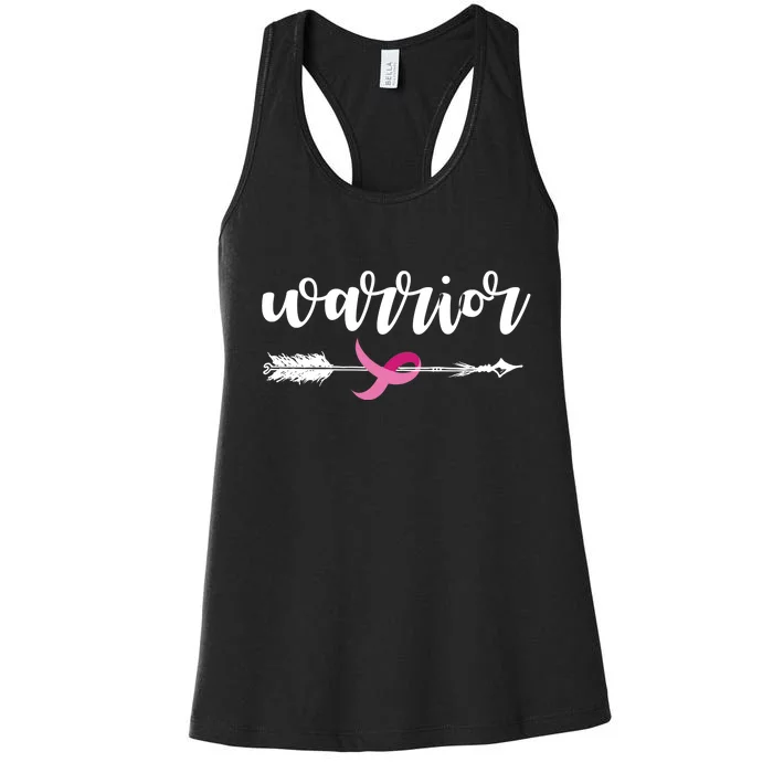 Breast Cancer Awareness Warrior Pink Ribbon Women's Racerback Tank