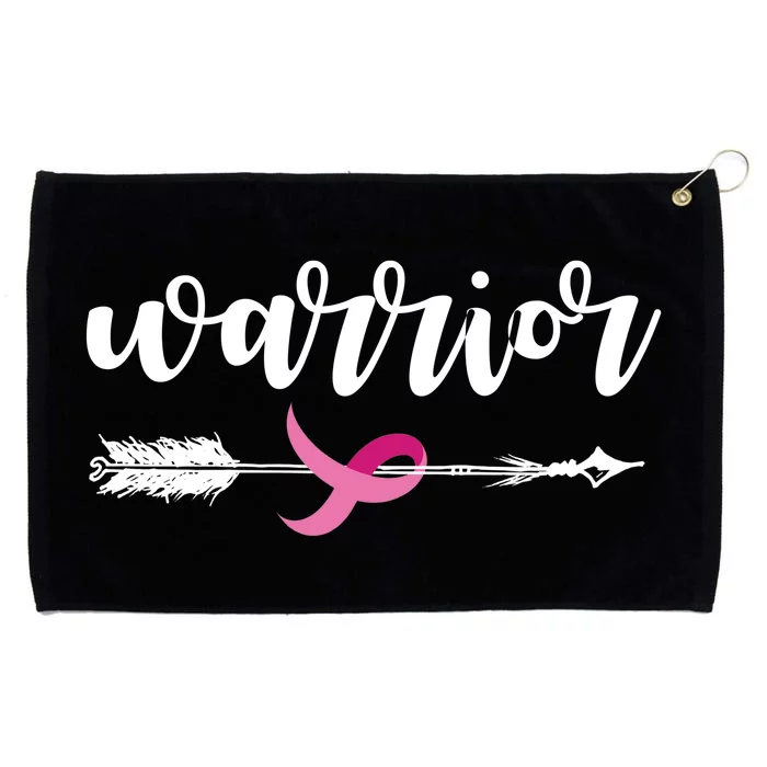 Breast Cancer Awareness Warrior Pink Ribbon Grommeted Golf Towel