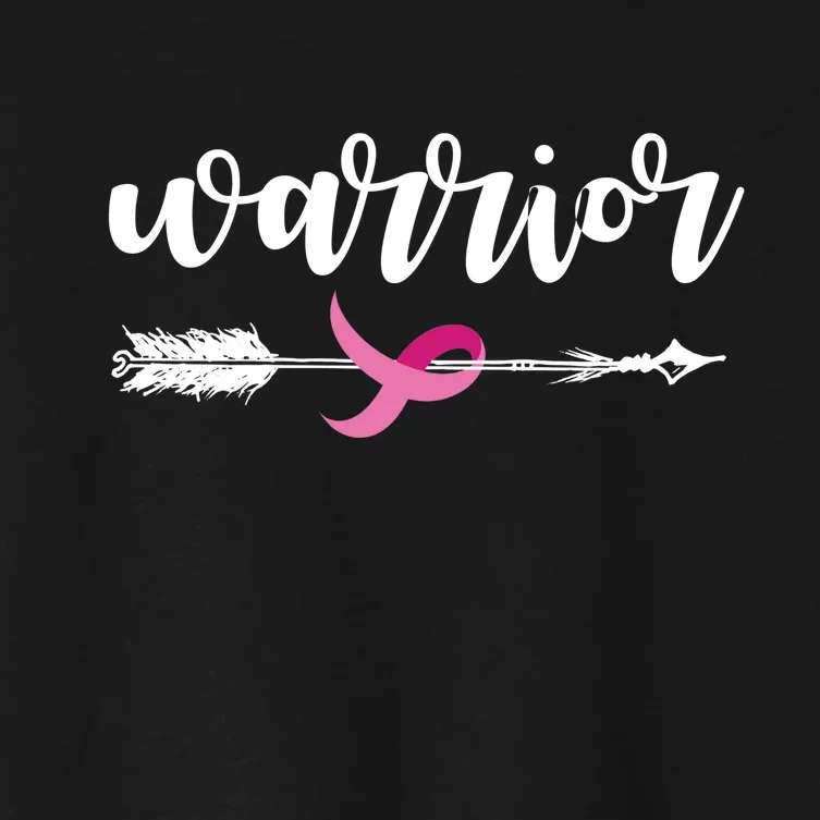 Breast Cancer Awareness Warrior Pink Ribbon Women's Crop Top Tee