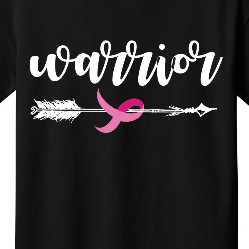 Breast Cancer Awareness Warrior Pink Ribbon Kids T-Shirt