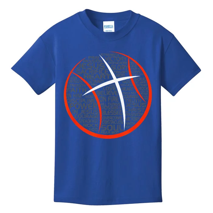 Basketball Christian Athlete Jesus Gift Kids T-Shirt