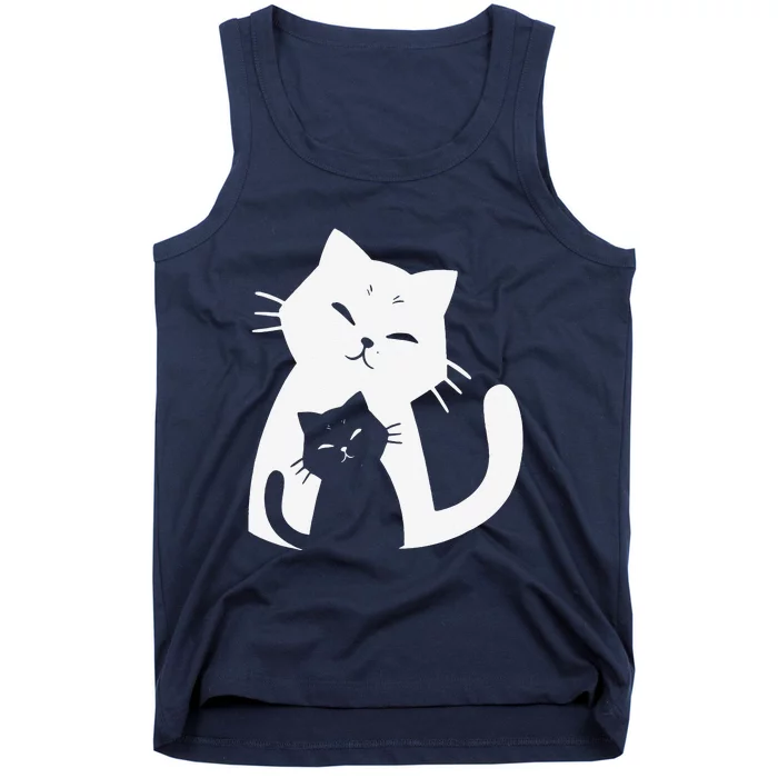 Black Cat And White Cat Tank Top