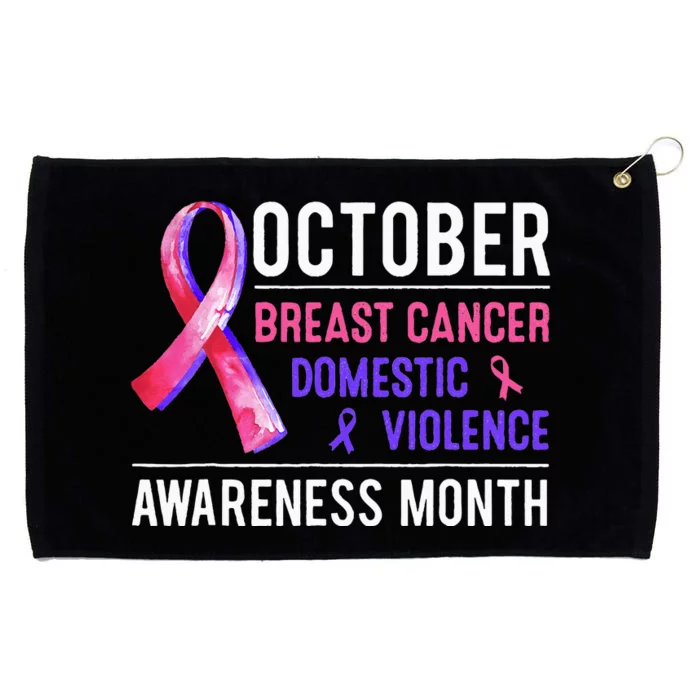 Breast Cancer Awareness & Domestic Violence Awareness Month Grommeted Golf Towel