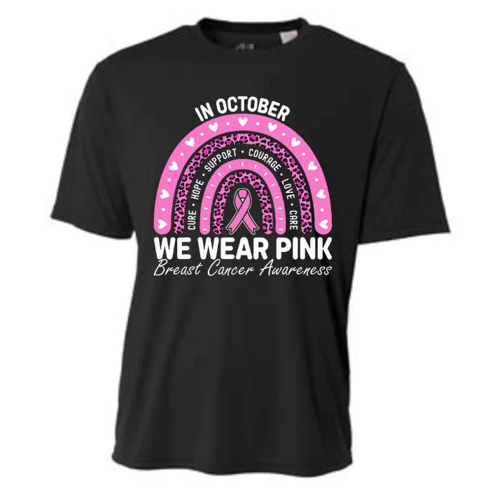 Breast Cancer Awareness Month In October We Wear Ribbon Cooling Performance Crew T-Shirt