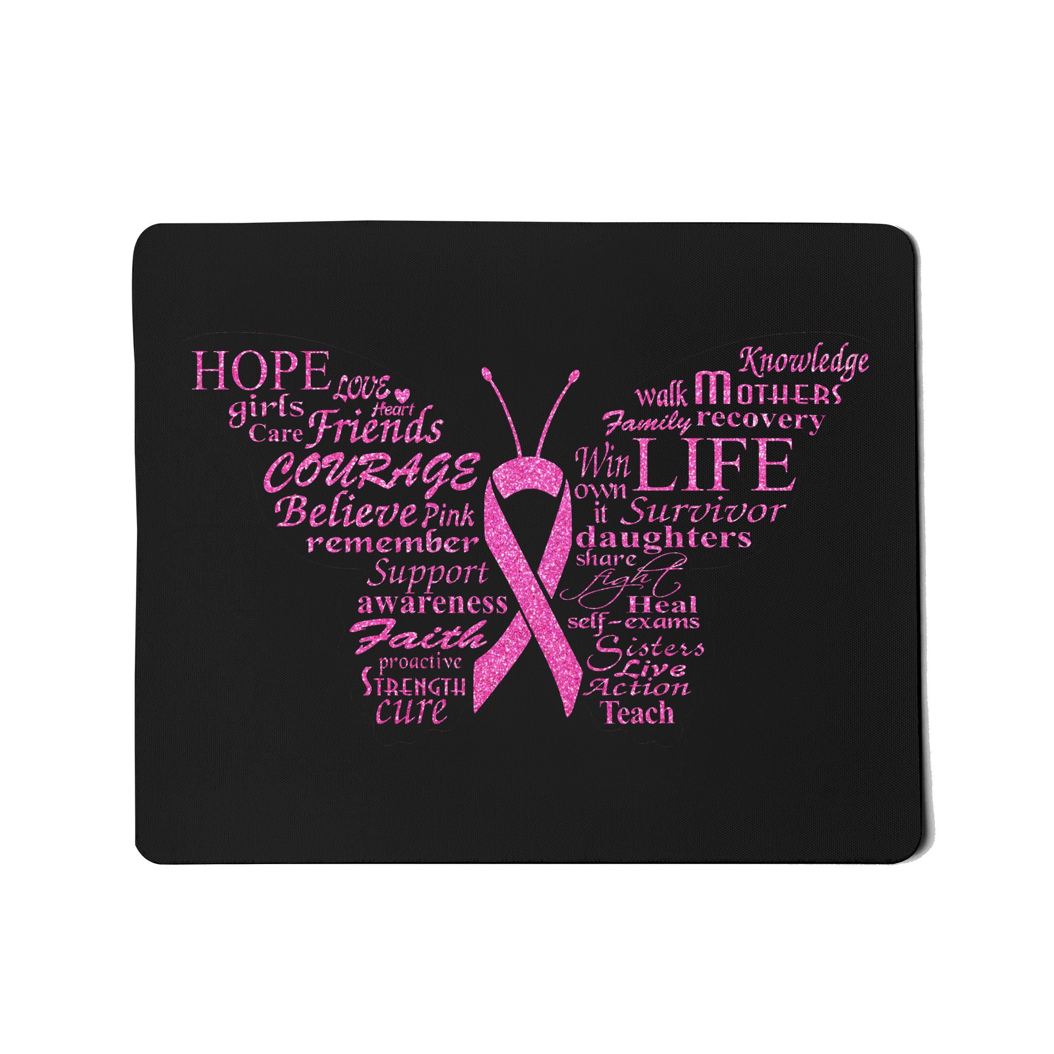 Breast Cancer Awareness Pink Ribbon With Positive Words - Breast Cancer -  Magnet