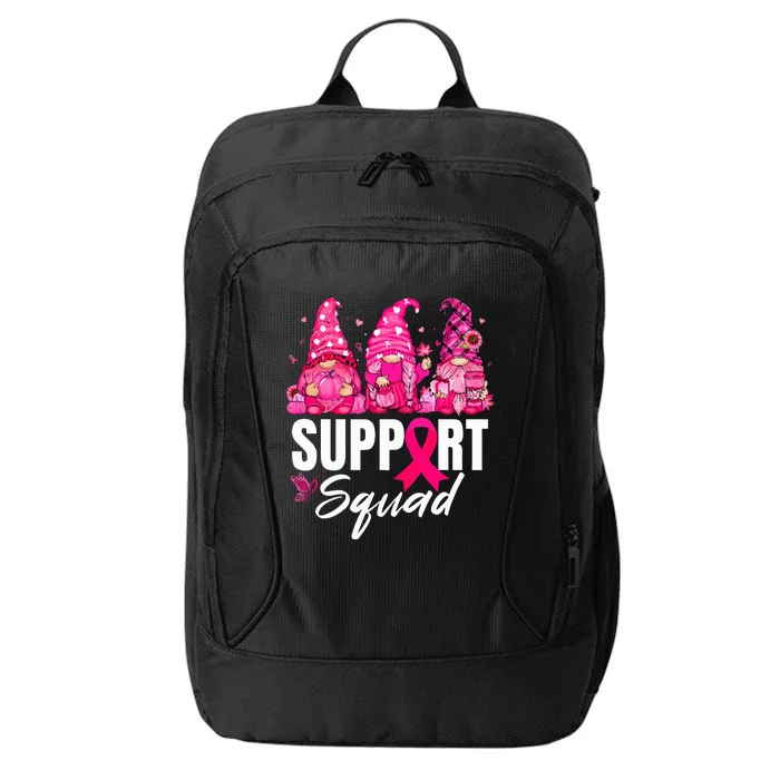 Breast Cancer Awareness Gnomes Support Squad City Backpack