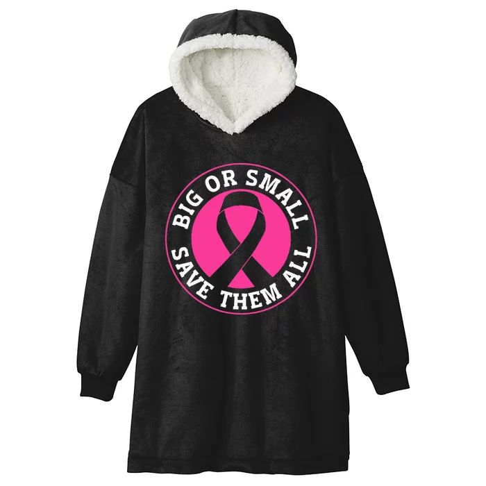 Breast Cancer Awareness Support the Cause Hooded Wearable Blanket