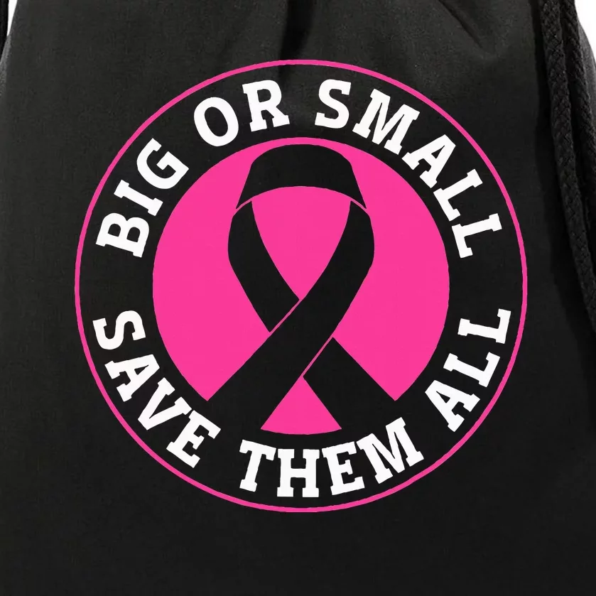 Breast Cancer Awareness Support the Cause Drawstring Bag