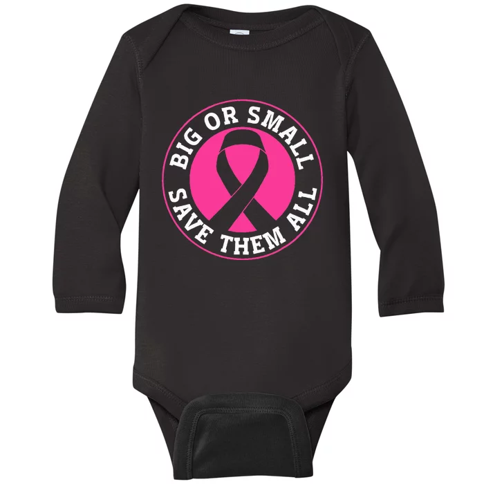 Breast Cancer Awareness Support the Cause Baby Long Sleeve Bodysuit