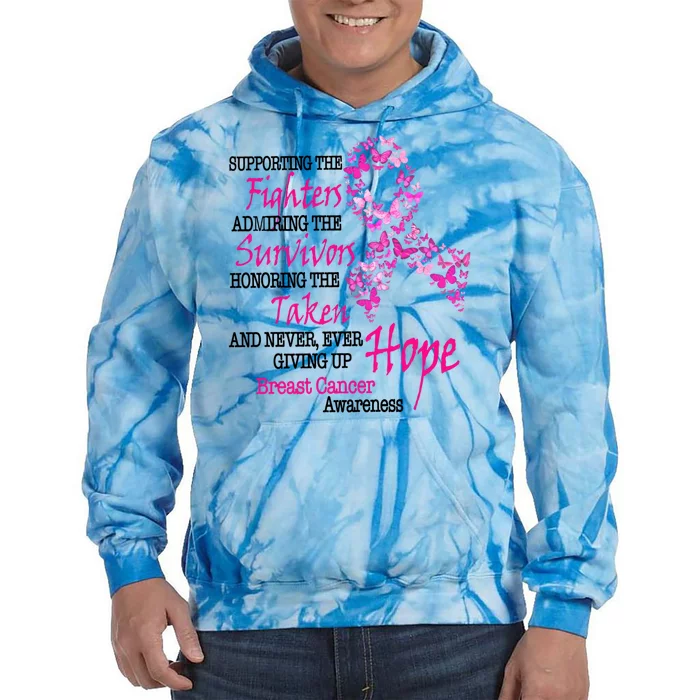 Breast Cancer Awareness Meaning Tie Dye Hoodie