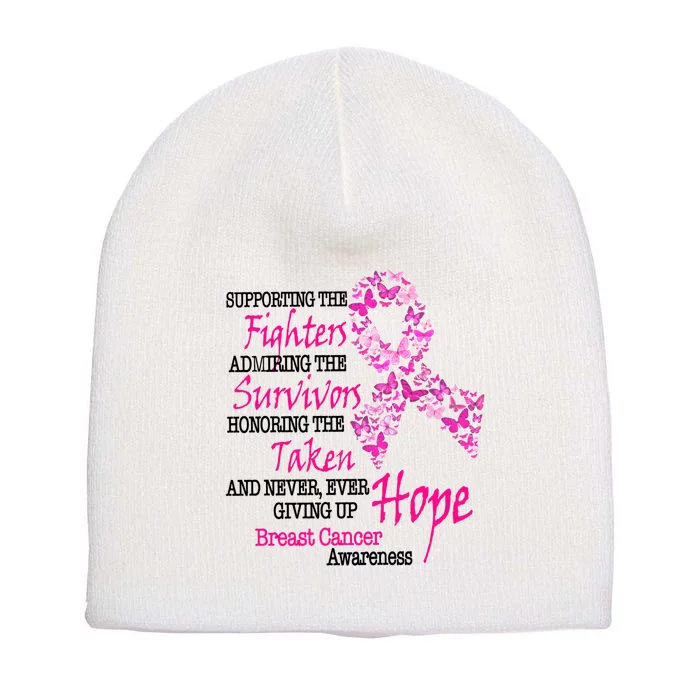 Breast Cancer Awareness Meaning Short Acrylic Beanie