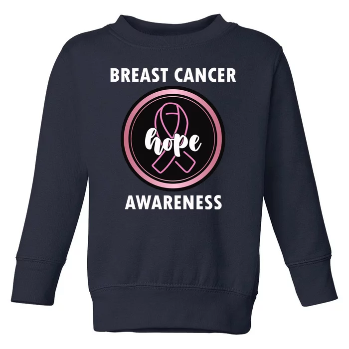 Breast Cancer Awareness Hope Ribbon Toddler Sweatshirt