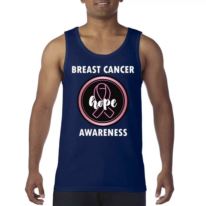 Breast Cancer Awareness Hope Ribbon Tank Top