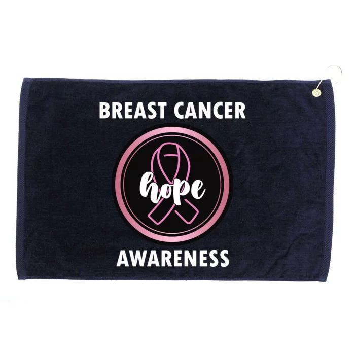 Breast Cancer Awareness Hope Ribbon Grommeted Golf Towel