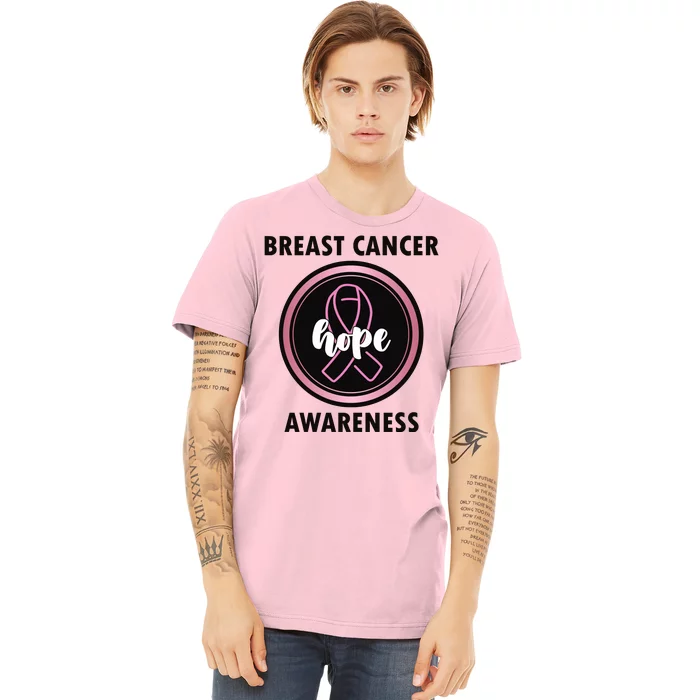 Breast Cancer Awareness Hope Ribbon Premium T-Shirt