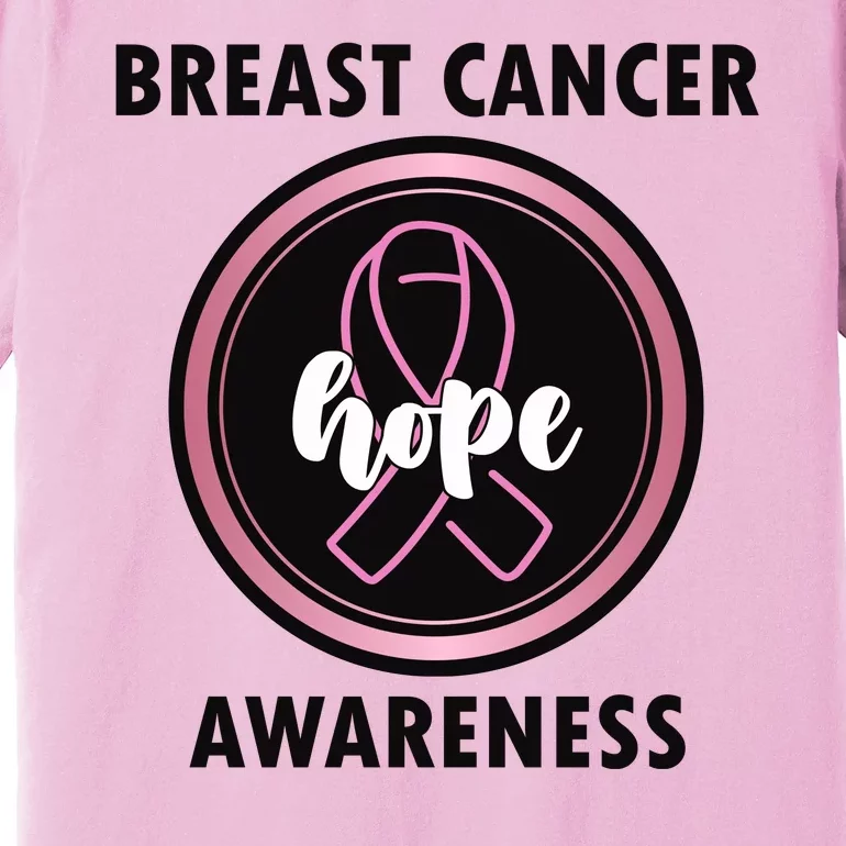 Breast Cancer Awareness Hope Ribbon Premium T-Shirt