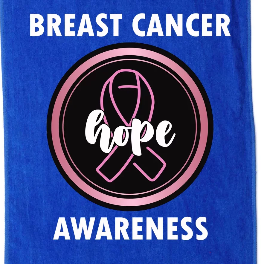 Breast Cancer Awareness Hope Ribbon Platinum Collection Golf Towel