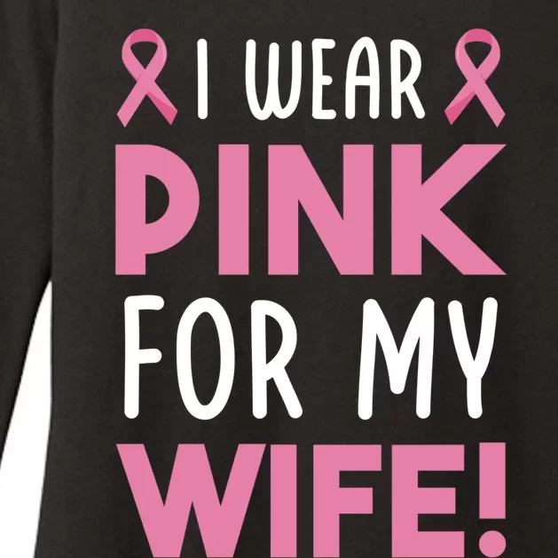 Breast Cancer Awarness Wife Breast Cancer Survivor Gift Womens CVC Long Sleeve Shirt