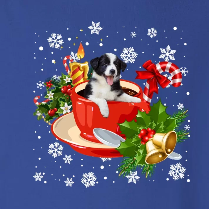 Border Collie And Coffee Christmas Snow Lights Pajamas Xmas Gift Toddler Long Sleeve Shirt