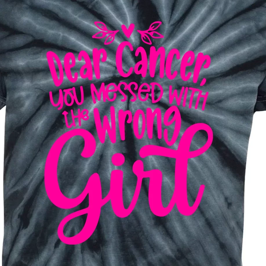 Breast Cancer Awareness Gift Kids Tie-Dye T-Shirt