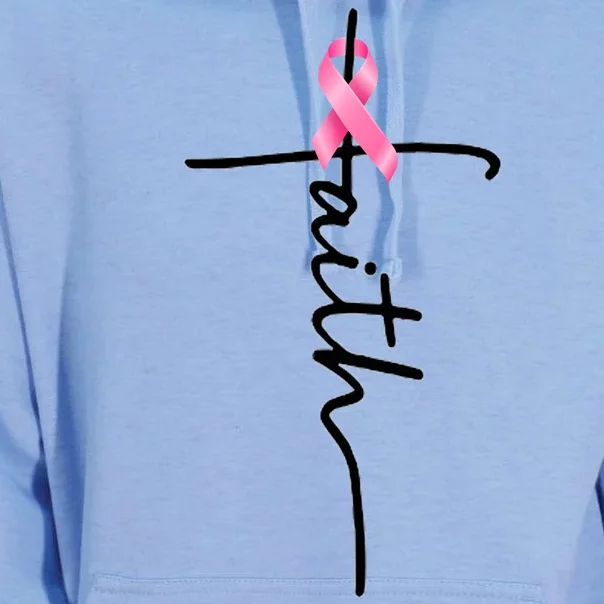 Breast Cancer Awareness Faith Cross Pink Ribbon Unisex Surf Hoodie