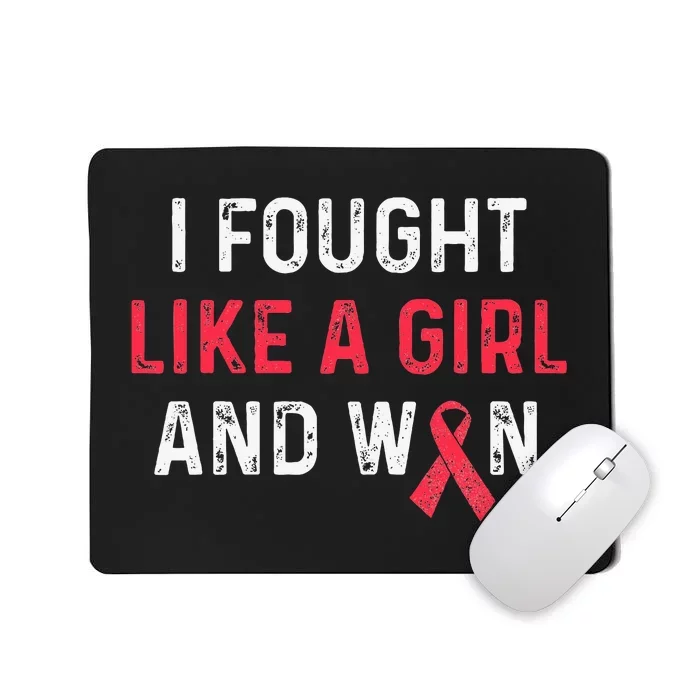 Breast Cancer Awareness I Fought Like A Girl And Won Mousepad