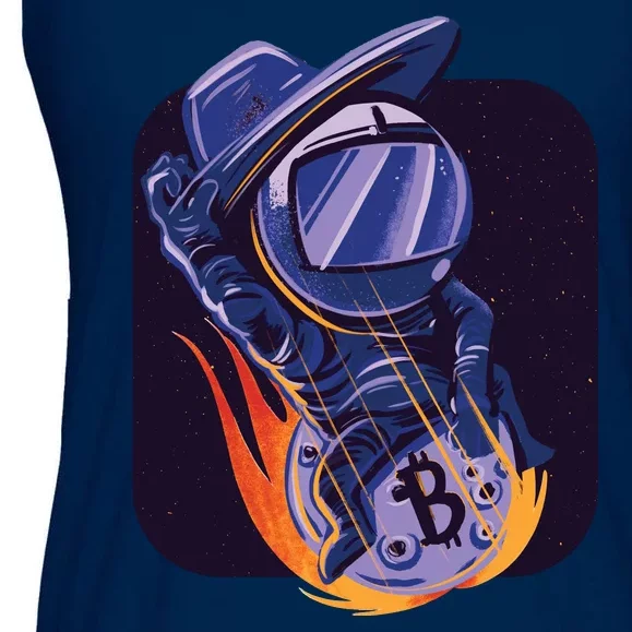 Bitcoin Cowboy Astronaut Ladies Essential Flowy Tank