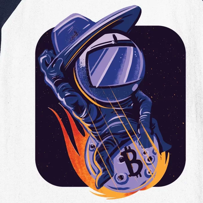 Bitcoin Cowboy Astronaut Baseball Sleeve Shirt