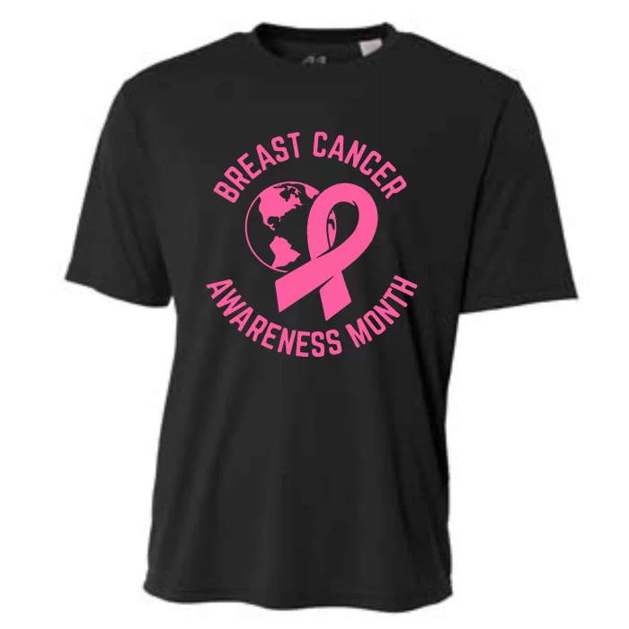 Breast Cancer Awareness Month Day Pink Ribbon Gift Cooling Performance Crew T-Shirt