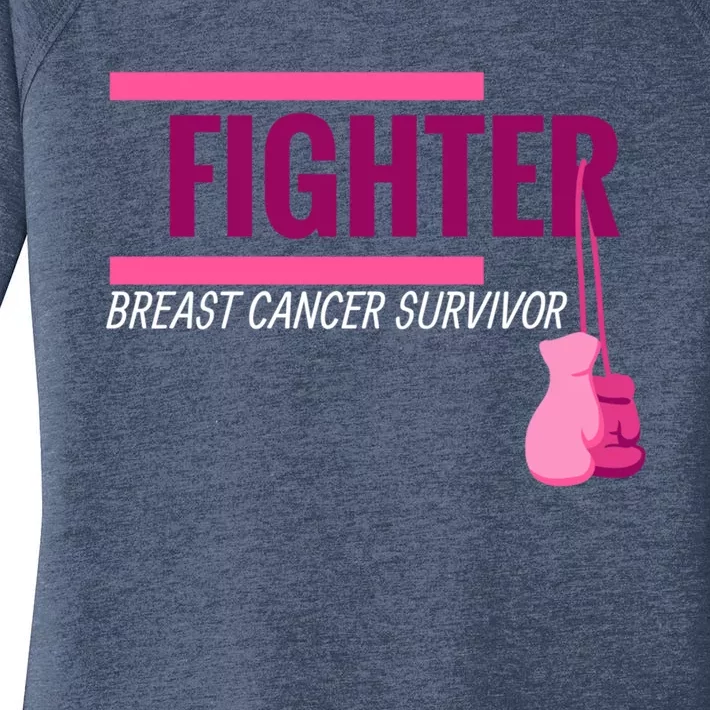 Breast Cancer Awareness Fighter Breast Cancer Warrior Cute Gift Women's Perfect Tri Tunic Long Sleeve Shirt