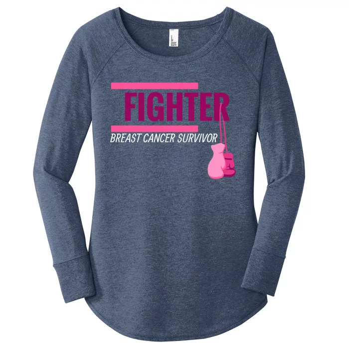 Breast Cancer Awareness Fighter Breast Cancer Warrior Cute Gift Women's Perfect Tri Tunic Long Sleeve Shirt