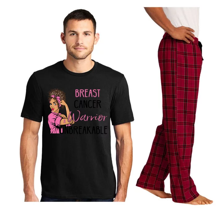 Breast Cancer Awareness Warrior Unbreakable Pink Ribbon Cool Gift Pajama Set