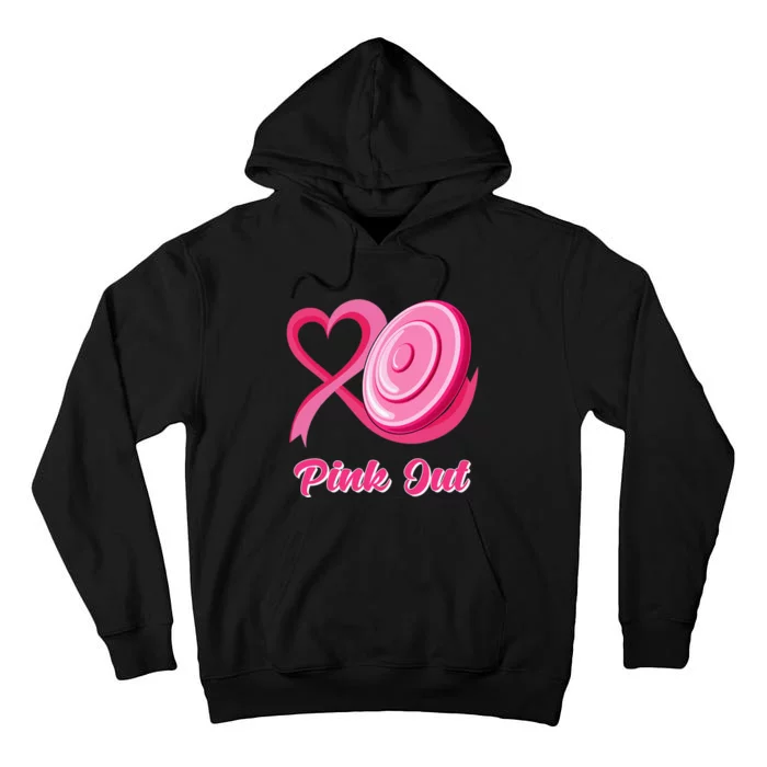 Breast Cancer Awareness Game Day Pink Disc Golf Sport Lover Tall Hoodie