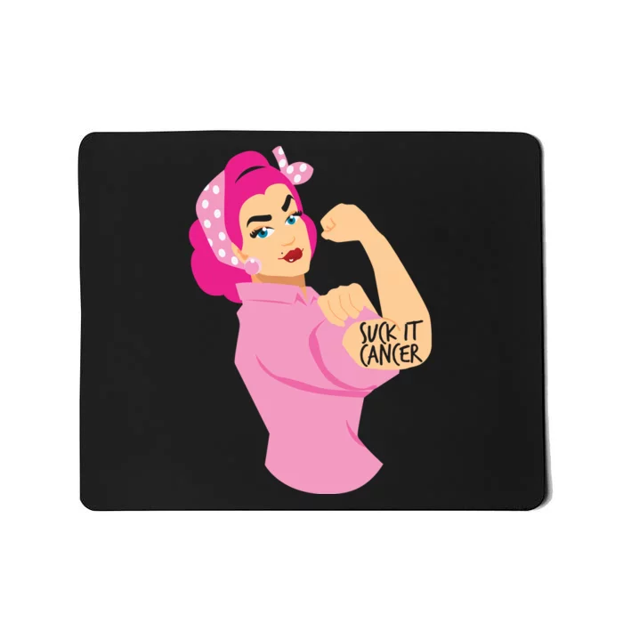 Breast Cancer Awareness Quotes Suck It Cancer Support Squad Mousepad