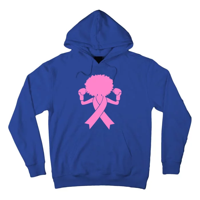 Breast Cancer Awareness Pink Afro Breast Cancer Warrior Gift Tall Hoodie