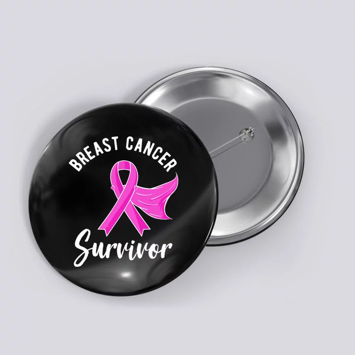 Breast Cancer Awareness Gifts Women Survivor Pink Ribbon Button