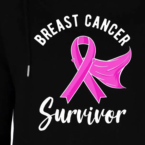 Breast Cancer Awareness Gifts Women Survivor Pink Ribbon Womens Funnel Neck Pullover Hood