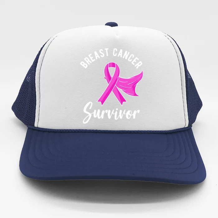 Breast Cancer Awareness Gifts Women Survivor Pink Ribbon Trucker Hat