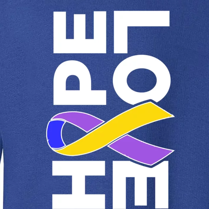 Bladder Cancer Awareness Gift Hope Love Support Ribbon Gift Toddler Sweatshirt