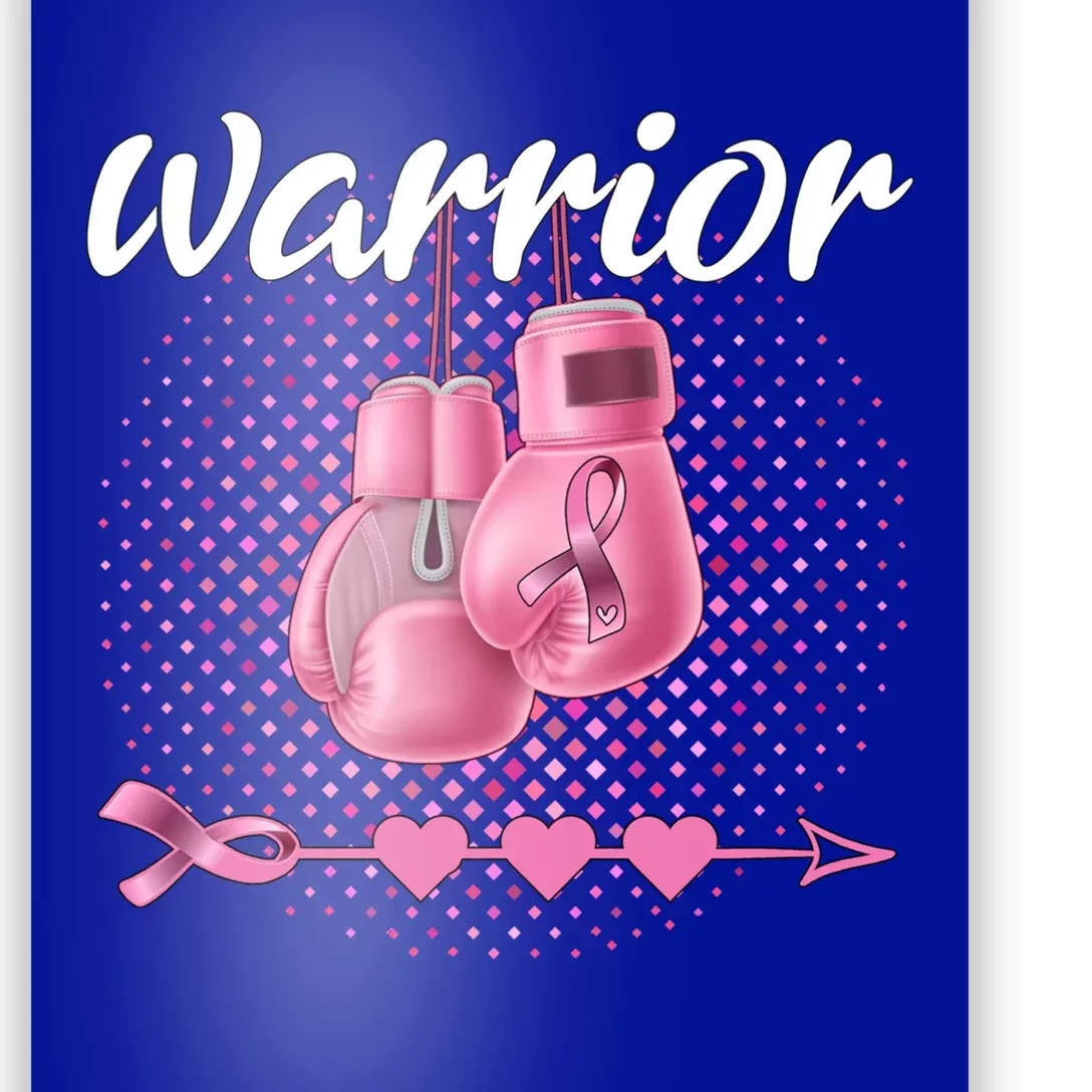 Breast Cancer Awareness Pink Boxing Gloves Warrior Cute Gift Poster