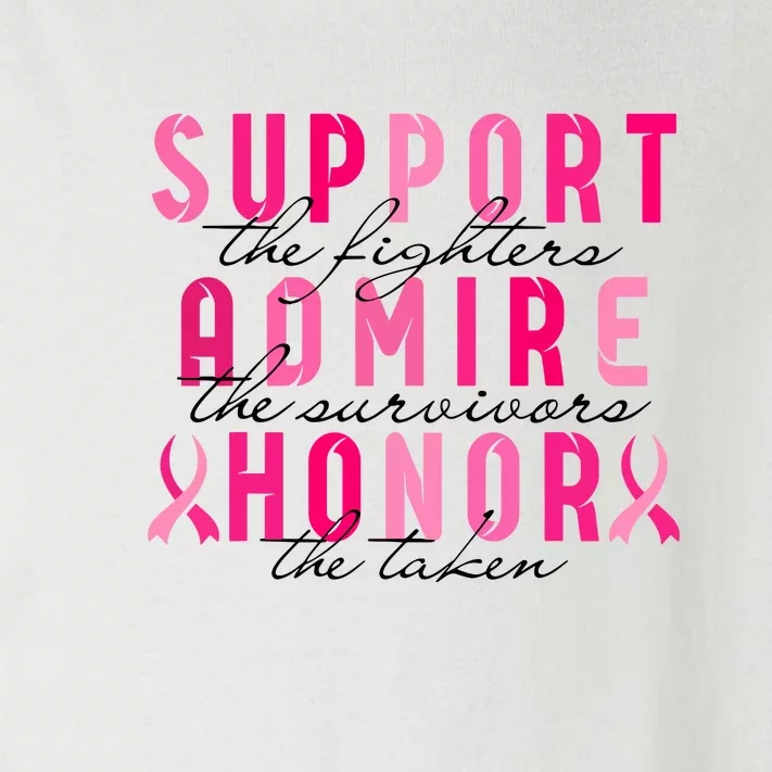 Breast Cancer Awareness Support Admire Honor Pink Ribbon Gift Toddler Long Sleeve Shirt