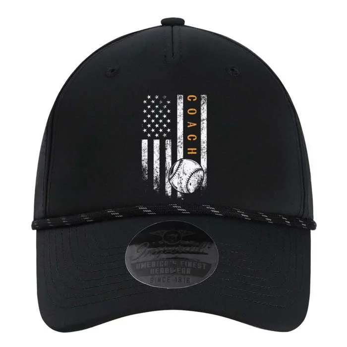 Baseball Coach American Flag Baseball Trainer Coaching Performance The Dyno Cap