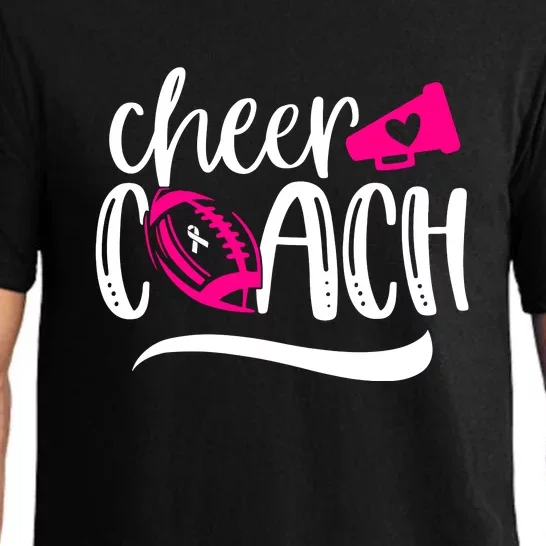 Breast Cancer Awareness Cheer Coach Football Pink Ribbon Pajama Set