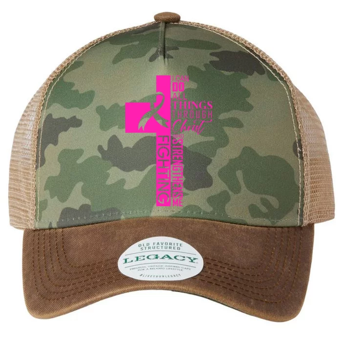 Breast Cancer Awareness Christian Cross Faith Legacy Tie Dye Trucker Hat