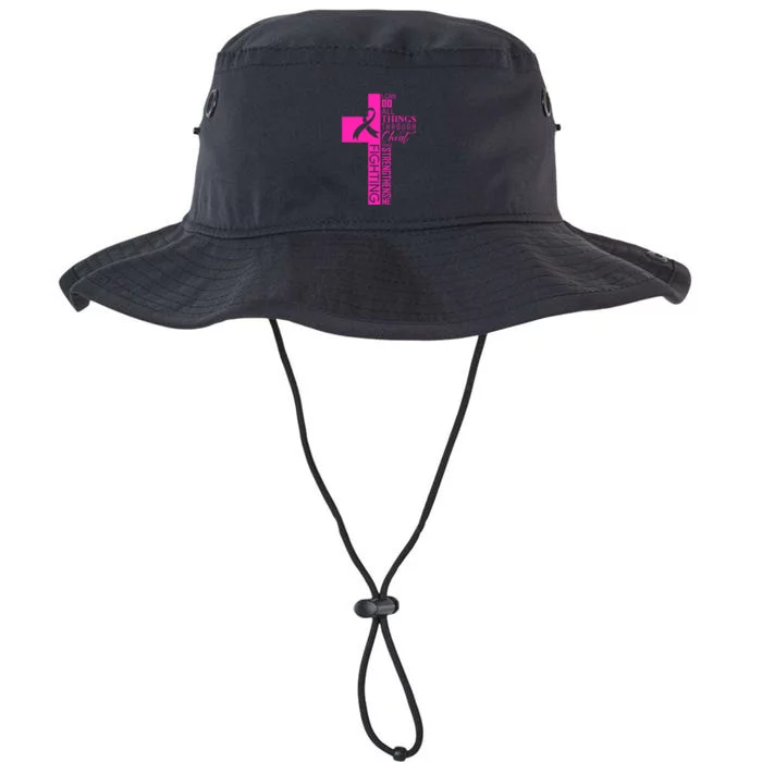 Breast Cancer Awareness Christian Cross Faith Legacy Cool Fit Booney Bucket Hat