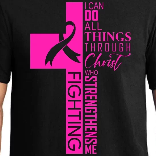 Breast Cancer Awareness Christian Cross Faith Pajama Set