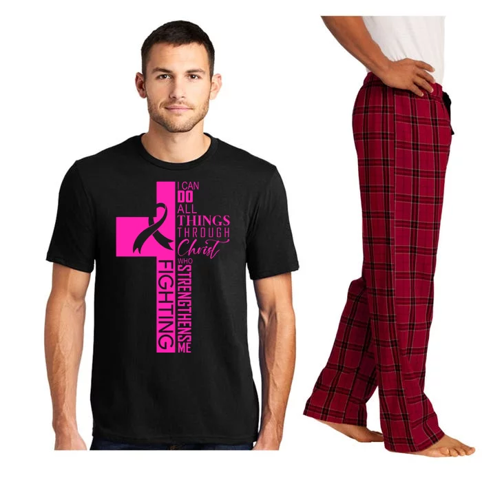 Breast Cancer Awareness Christian Cross Faith Pajama Set