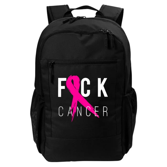 Breast Cancer Awareness Gift Fuck Cancer Retro Distressed Daily Commute Backpack