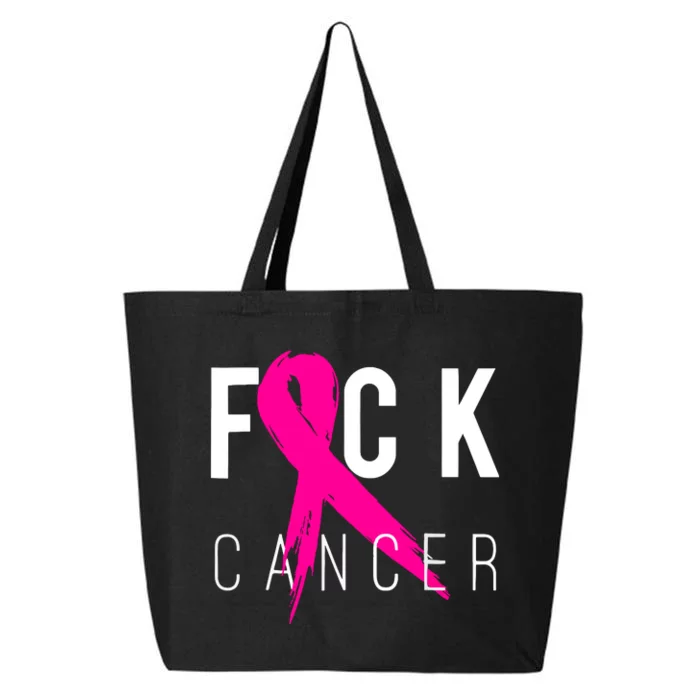 Breast Cancer Awareness Gift Fuck Cancer Retro Distressed 25L Jumbo Tote